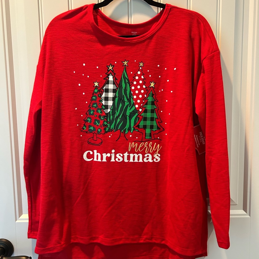 Holiday Time Vibrant Red Shirt